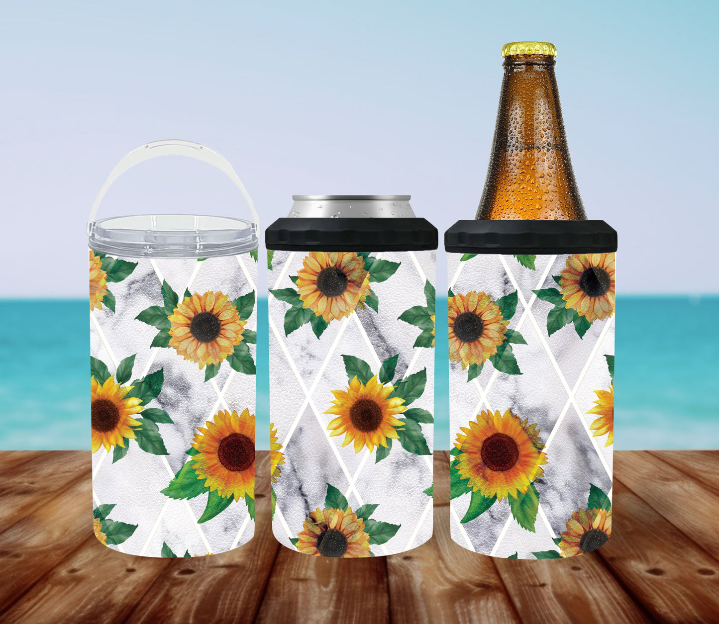 Marble Sunflower 4-in-1