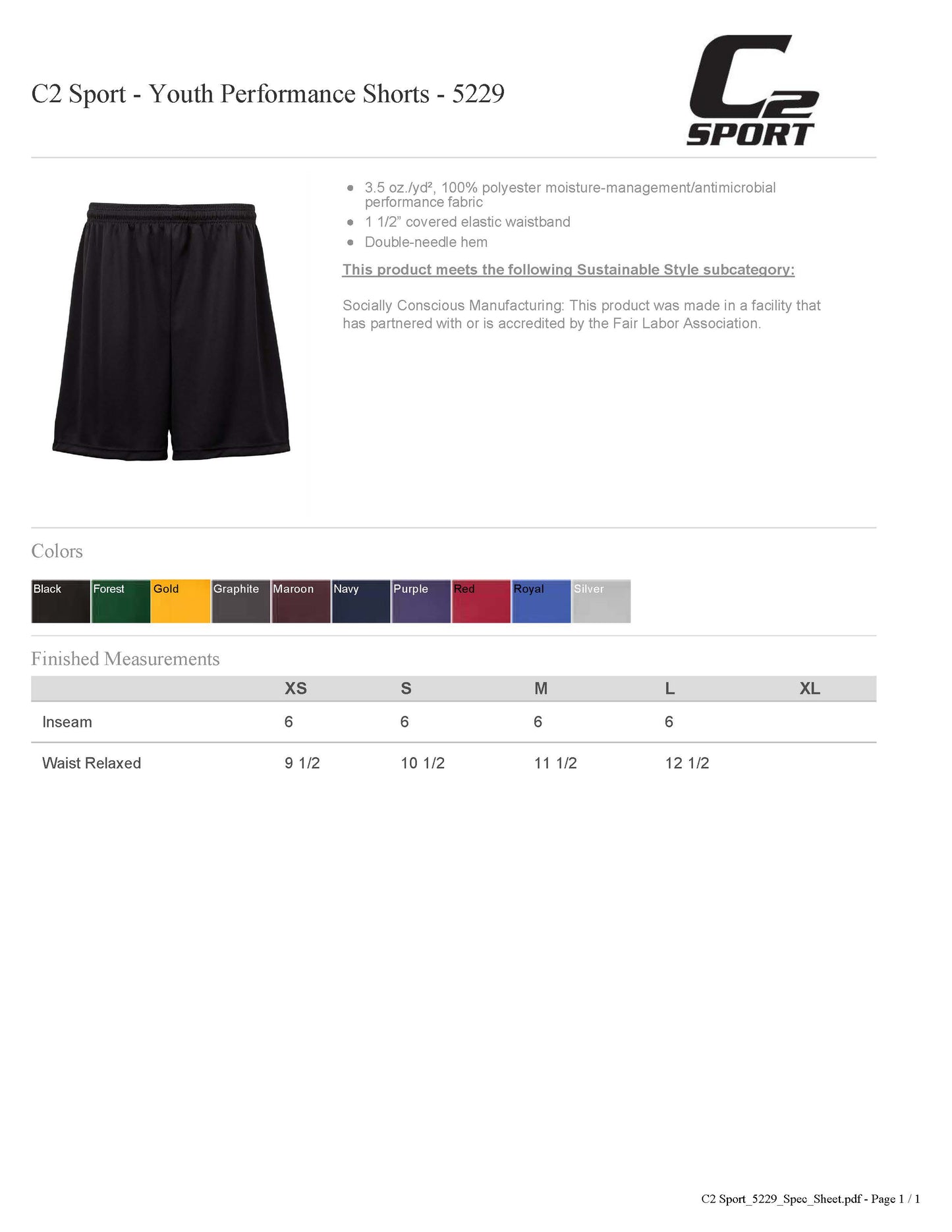Swish Performance Shorts YOUTH
