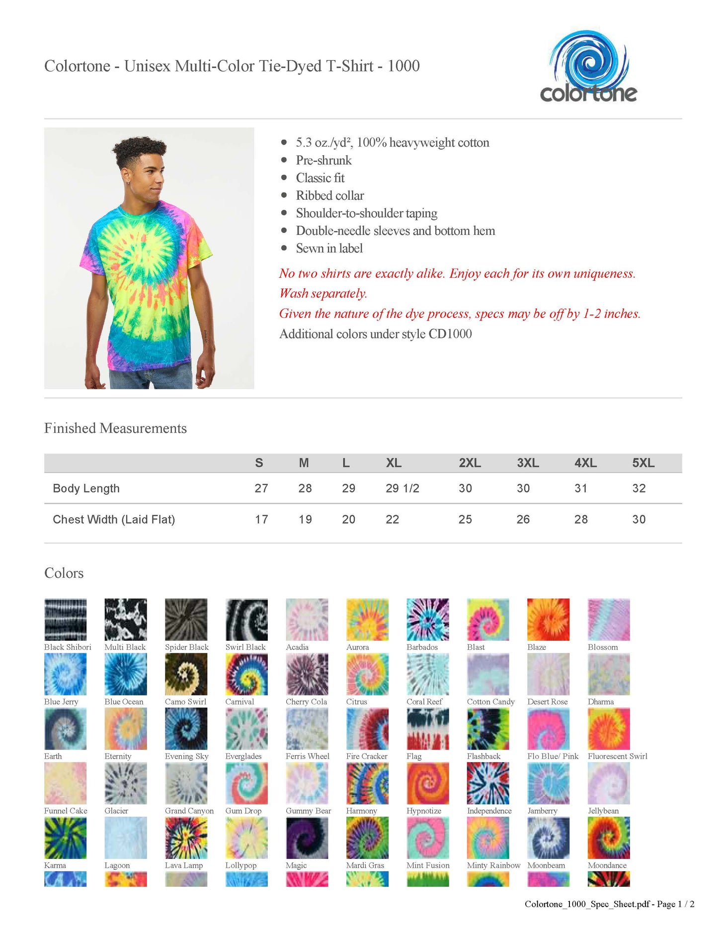 UC Bears Tie Dye Tshirt - REPEAT