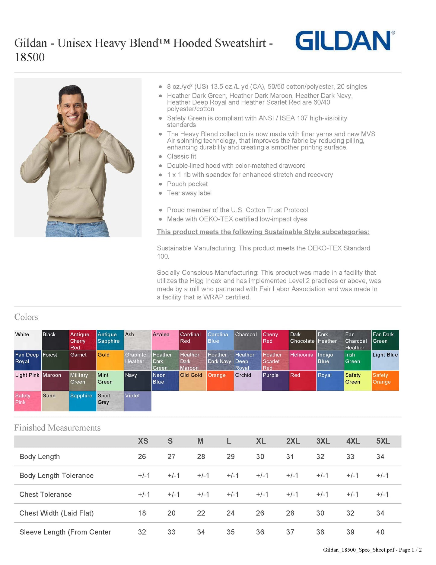 PCA Flag Long Sleeve Hoodie