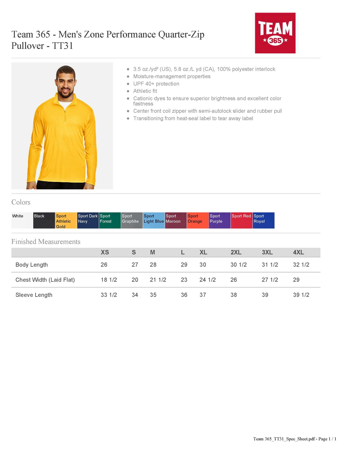 Swish Drifit Performance Quarter Zip
