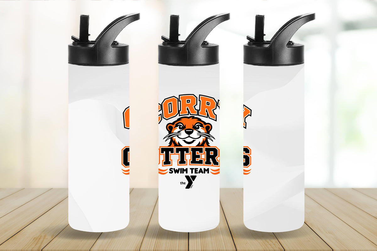 Otters Swim Water Bottle