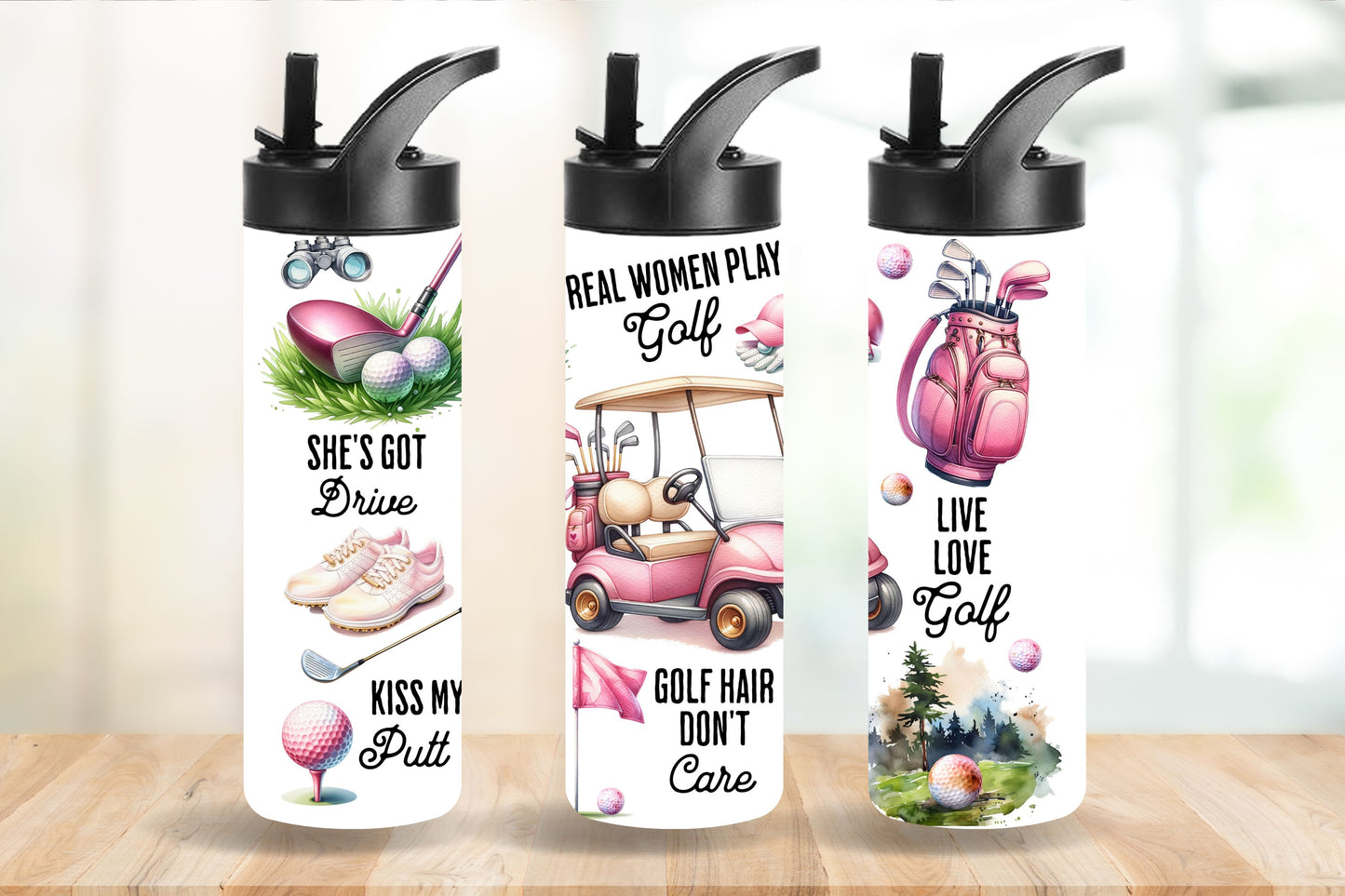 Real Women Golf Water Bottle