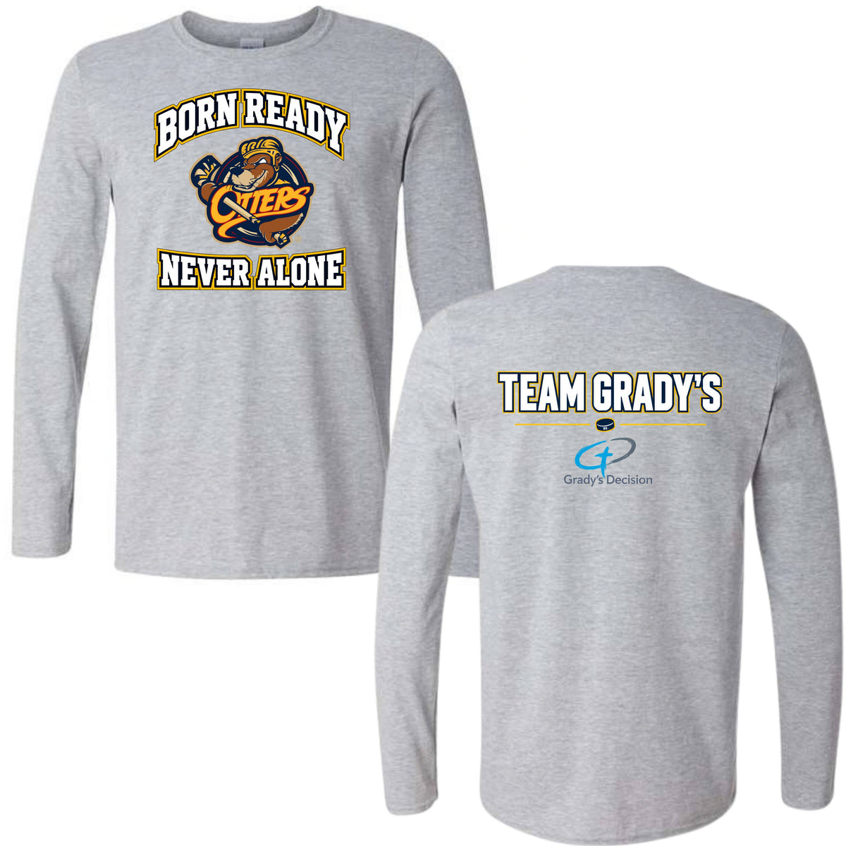 Otters Night Adult Long Sleeve Tee