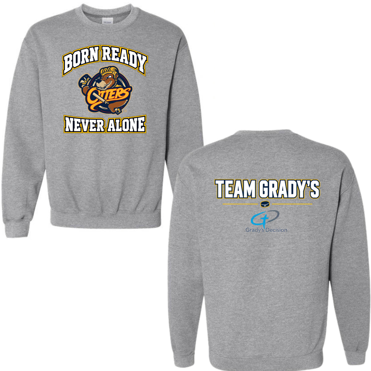 Otters Night Adult Sweatshirt