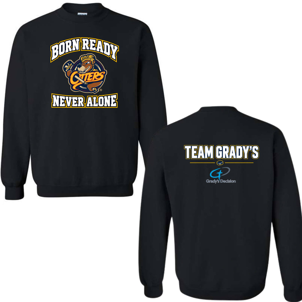 Otters Night Adult Sweatshirt