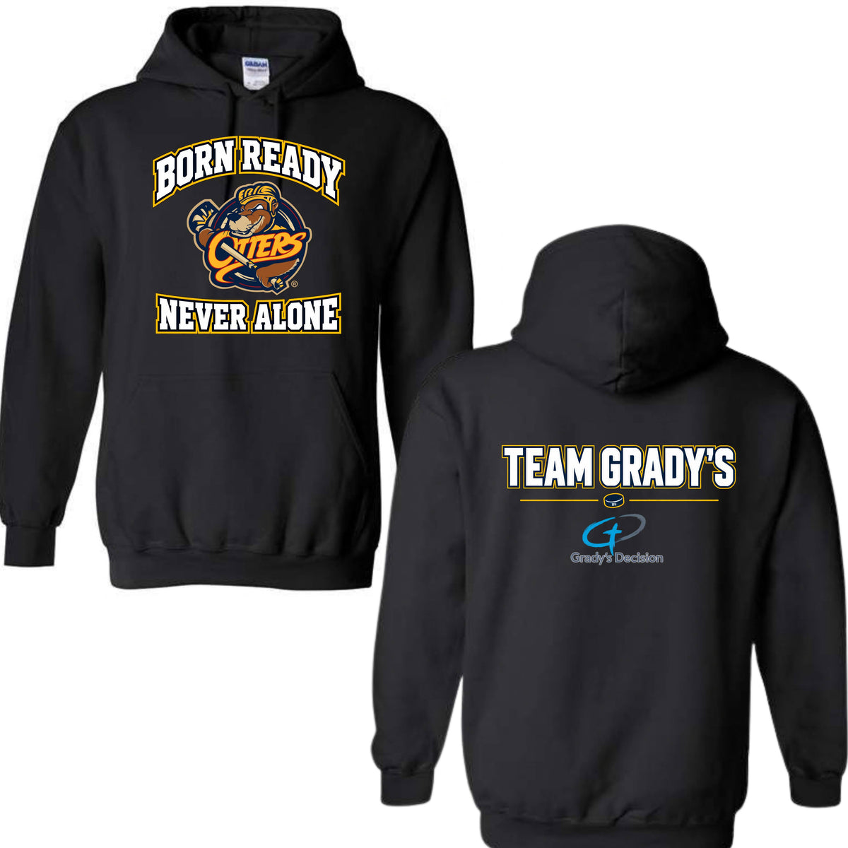 Otters Night Adult  Hoodie