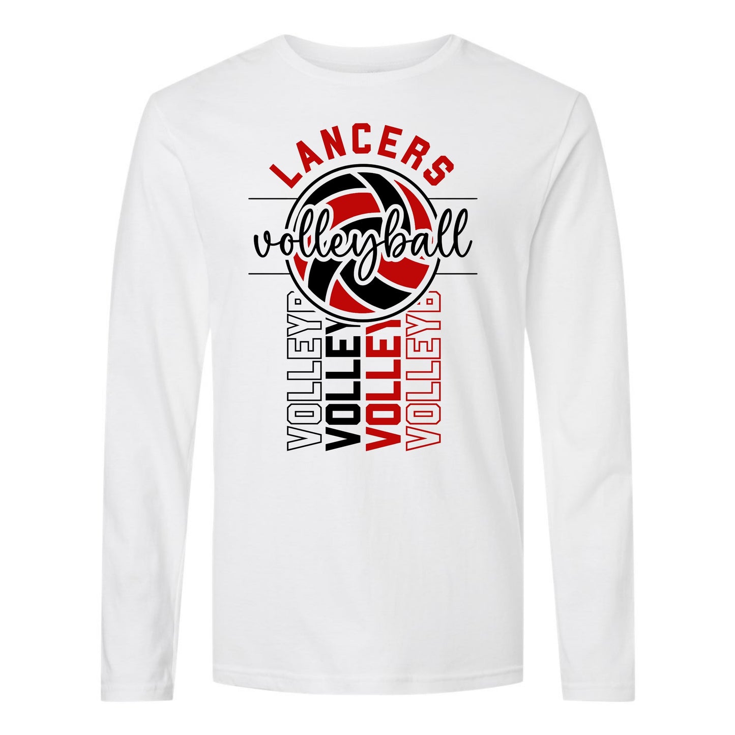 Lancers Volleyball On Repeat Long Sleeve Tee
