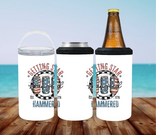 Star Spangled Hammered 4-in-1 Can Cooler