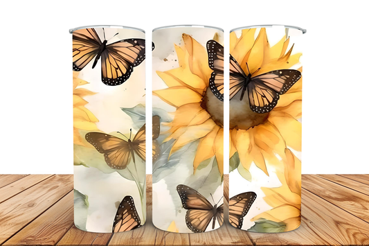 Butterflies and Sunflowers