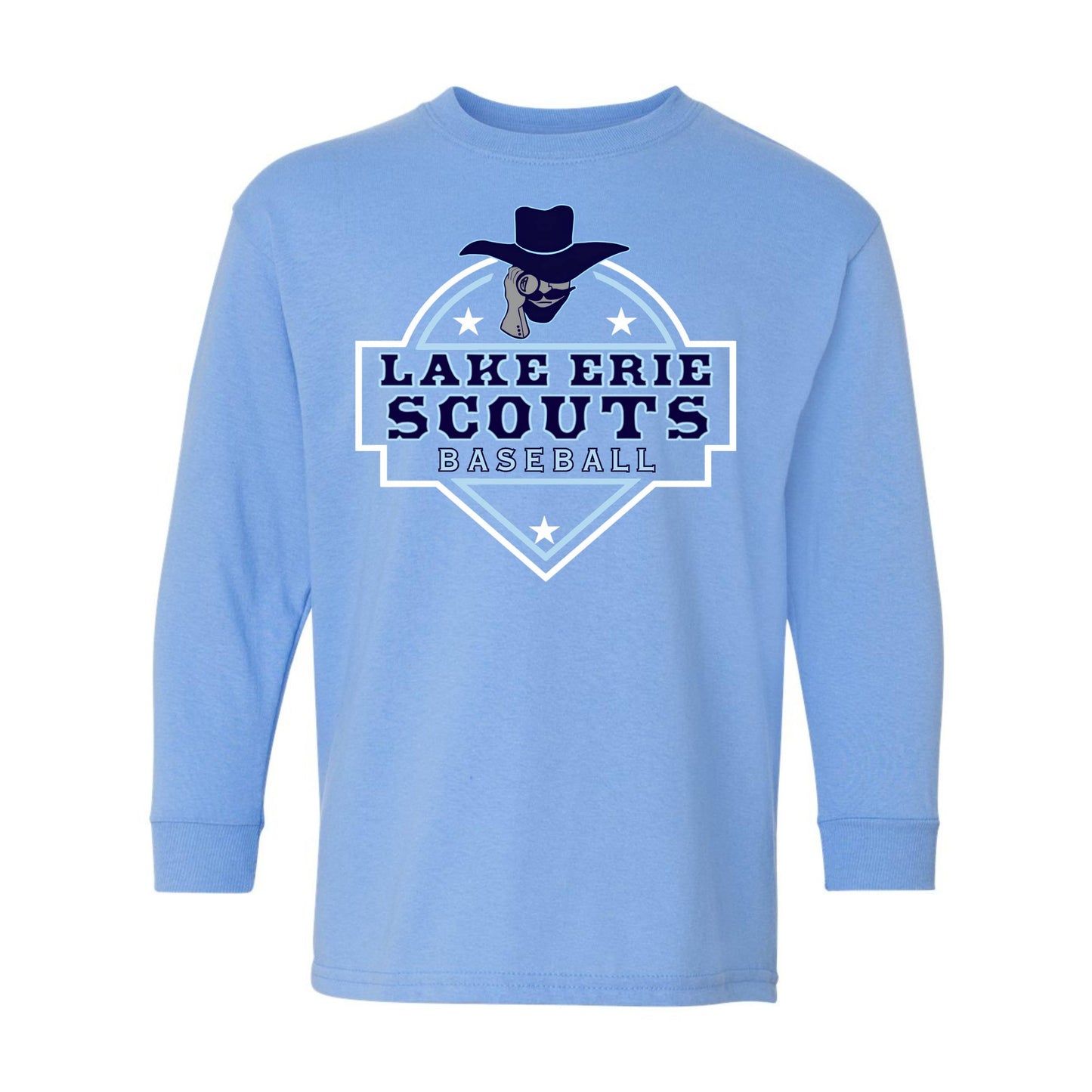 Scouts Baseball Long Sleeve Tee - Star Design