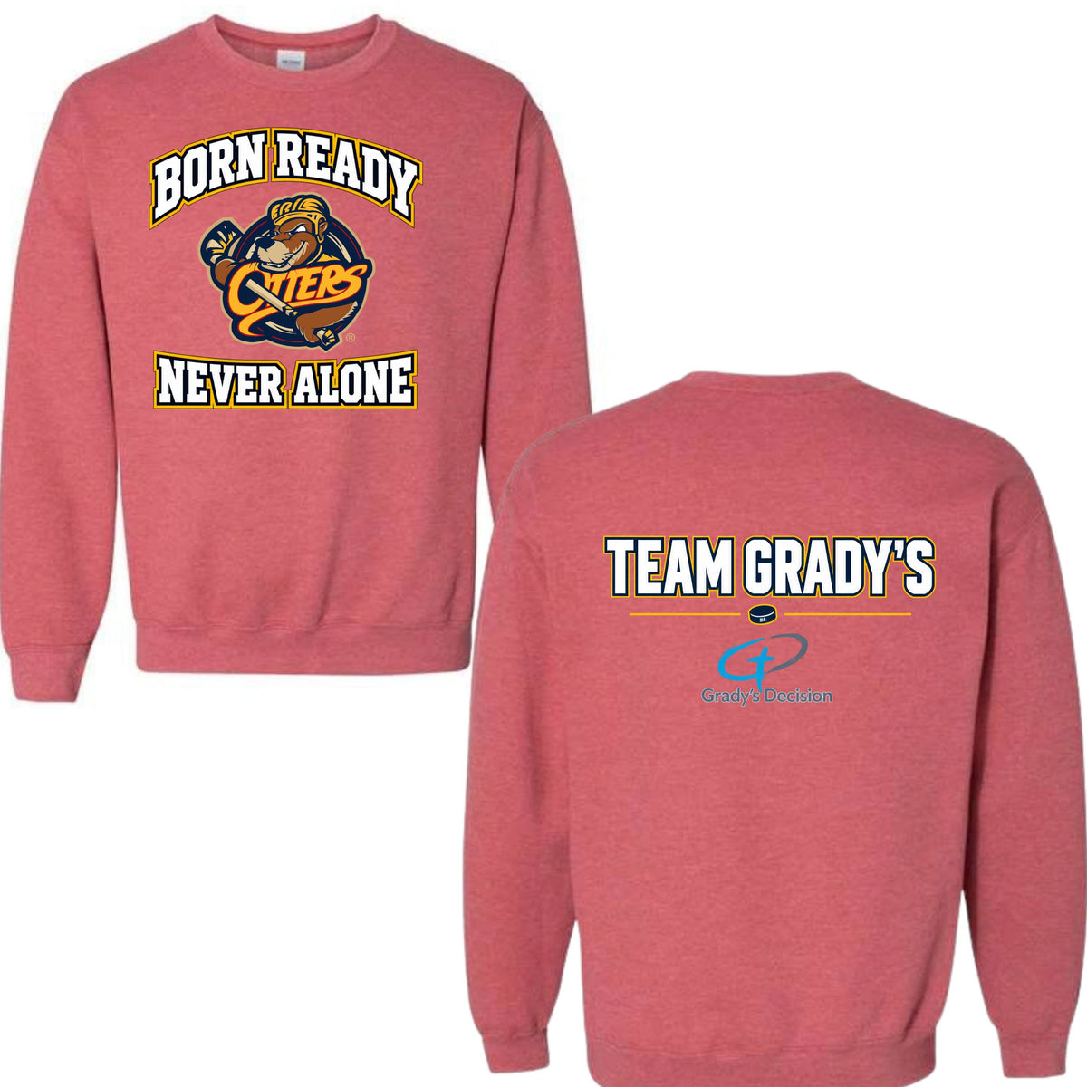 Otters Night Adult Sweatshirt