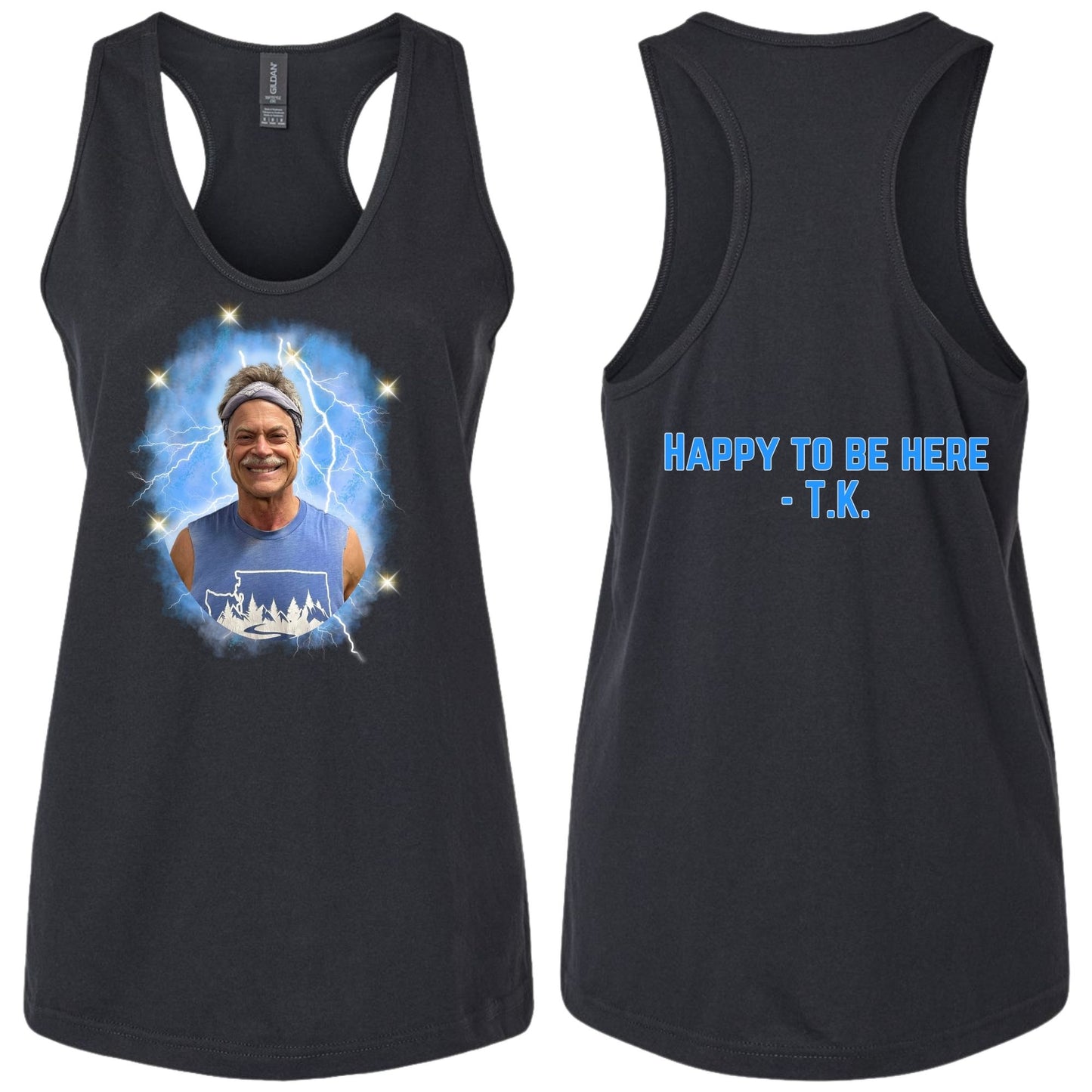 Happy to Be Here Racerback Tank