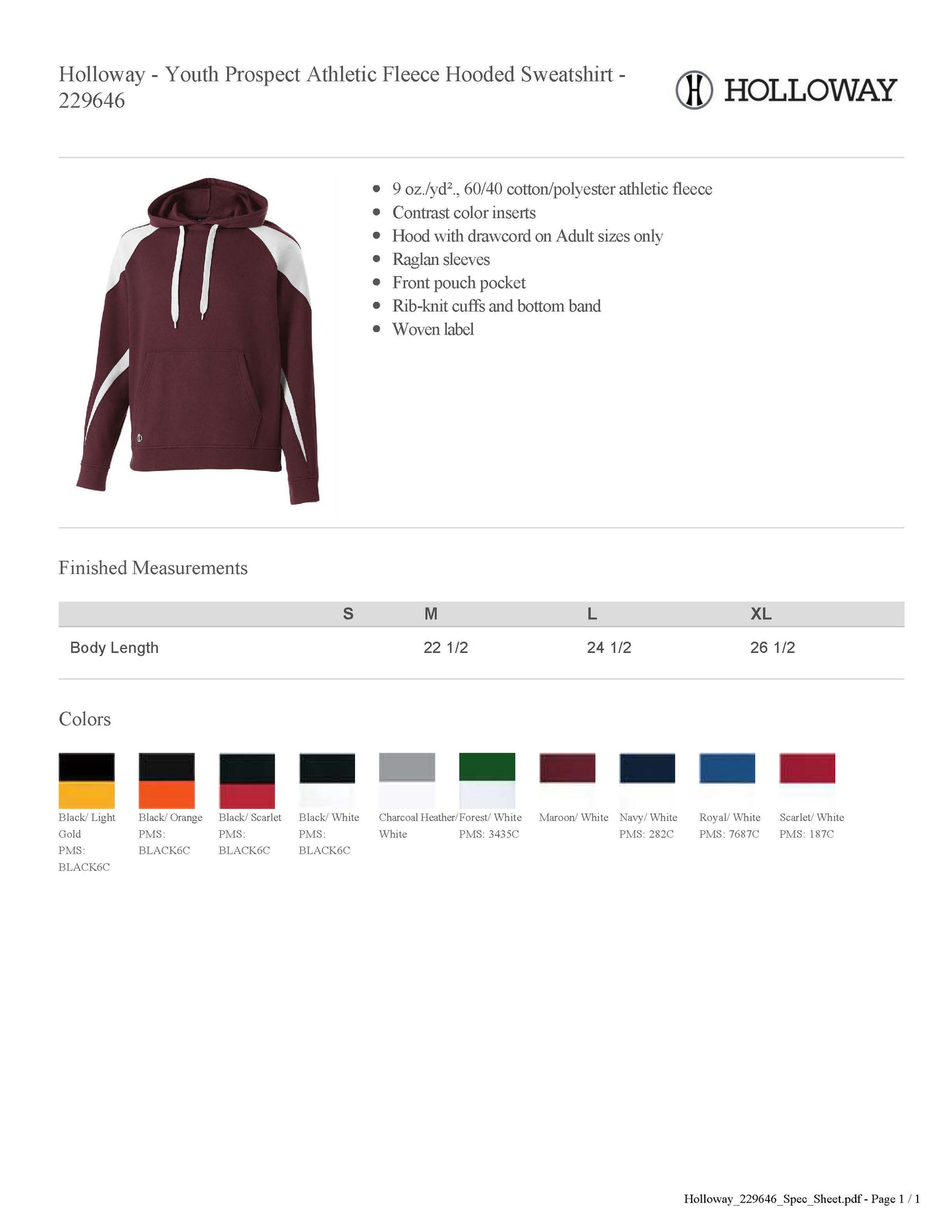 Harborcreek Little Gridders Cheer - Prospect Hoodie