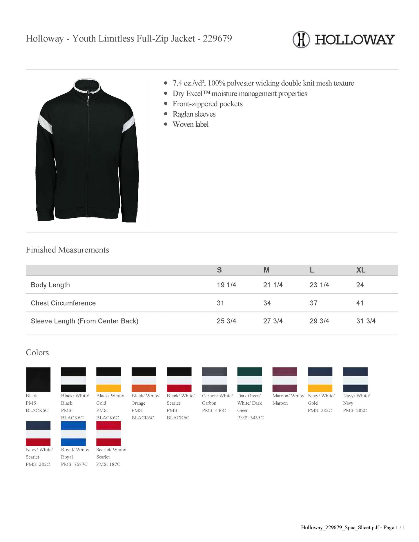 Harborcreek Little Gridders Cheer Youth Jacket