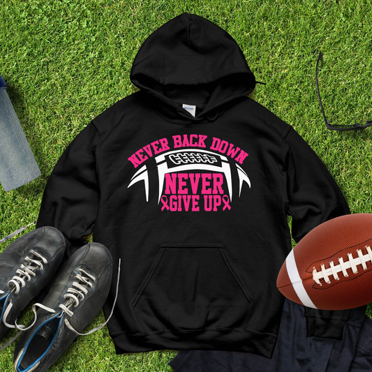 "Never Back Down" Pink-Out Game Hoodie