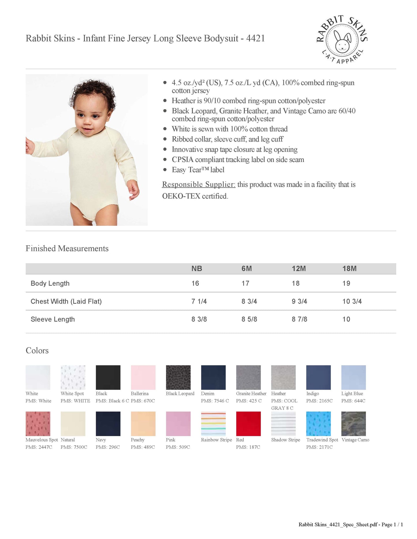 CMN Essential Long Sleeve Onesie