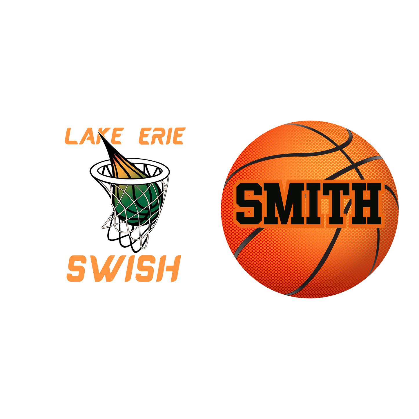 Swish Basketball Car Decal