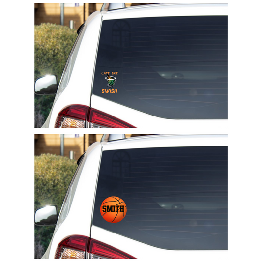 Swish Basketball Car Decal