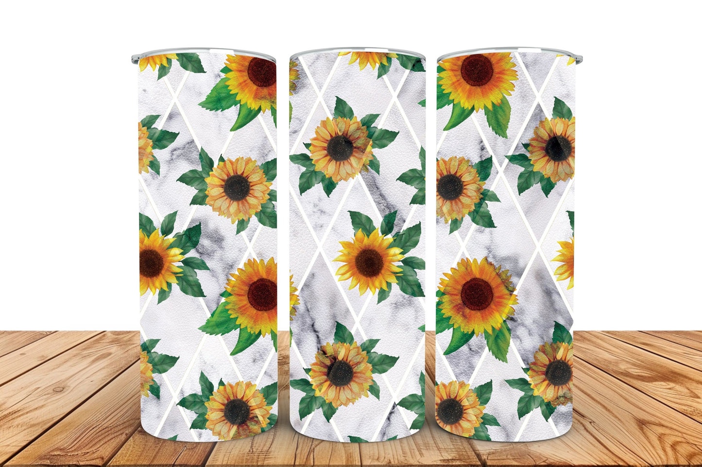 Diamond Sunflower Skinny Tumbler