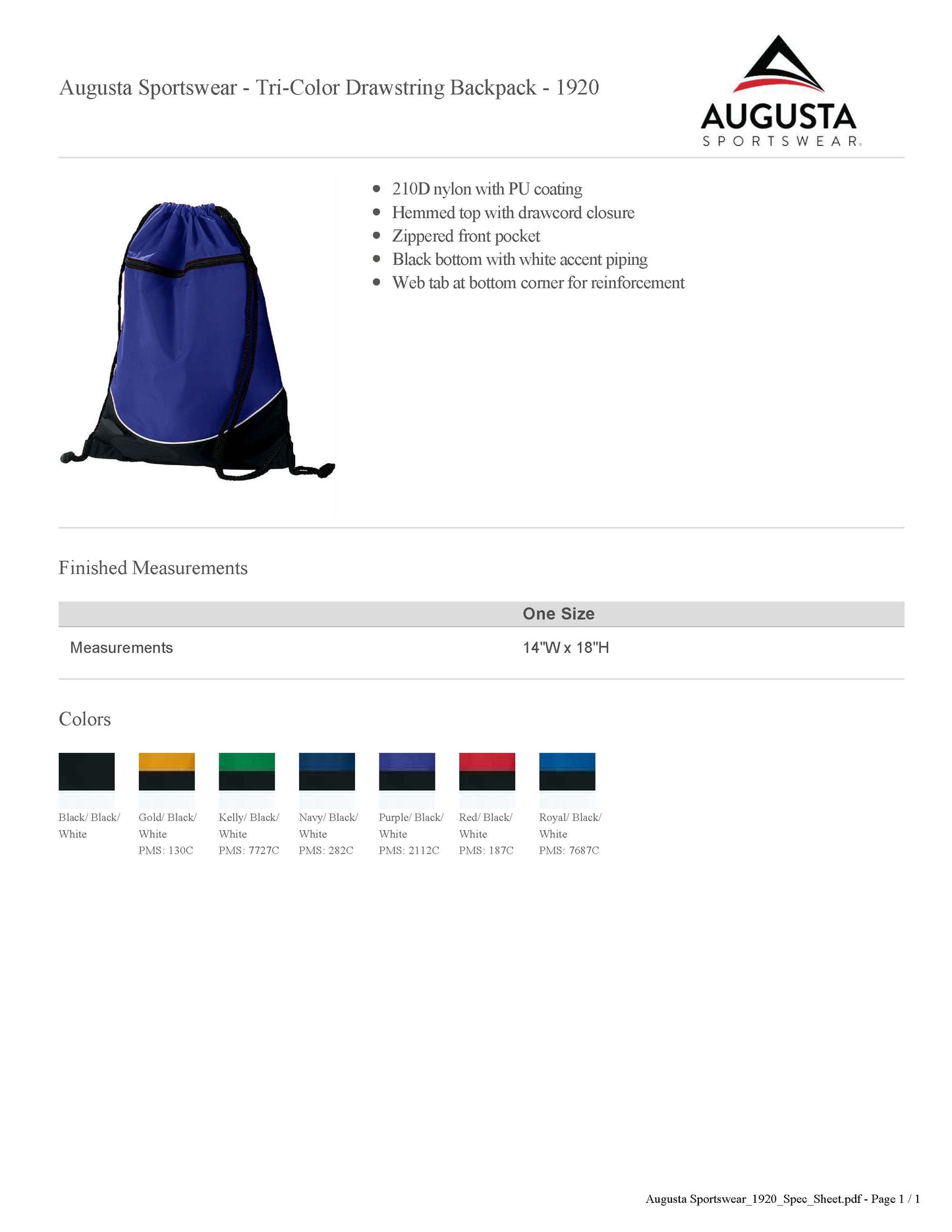 Harborcreek Little Gridders Cheer Drawstring Bag