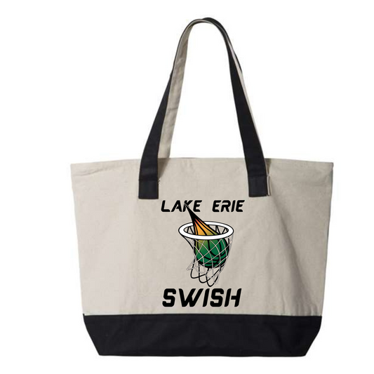 Swish Basketball Zippered Tote